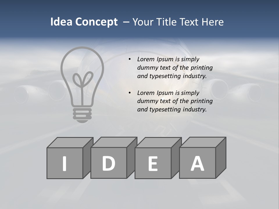 Fly Airport Holiday PowerPoint Template