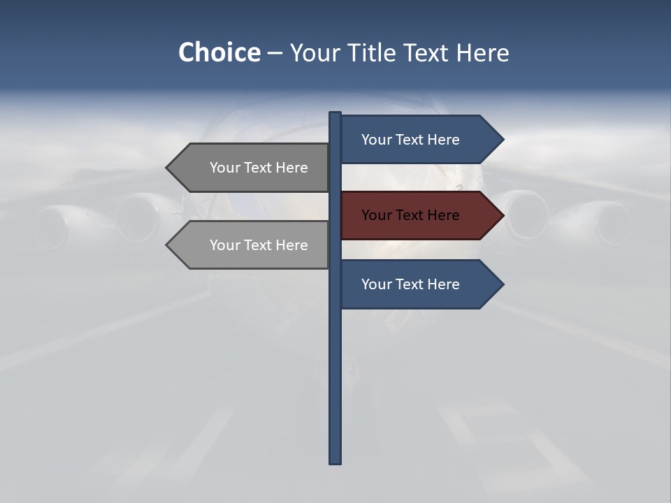 Fly Airport Holiday PowerPoint Template