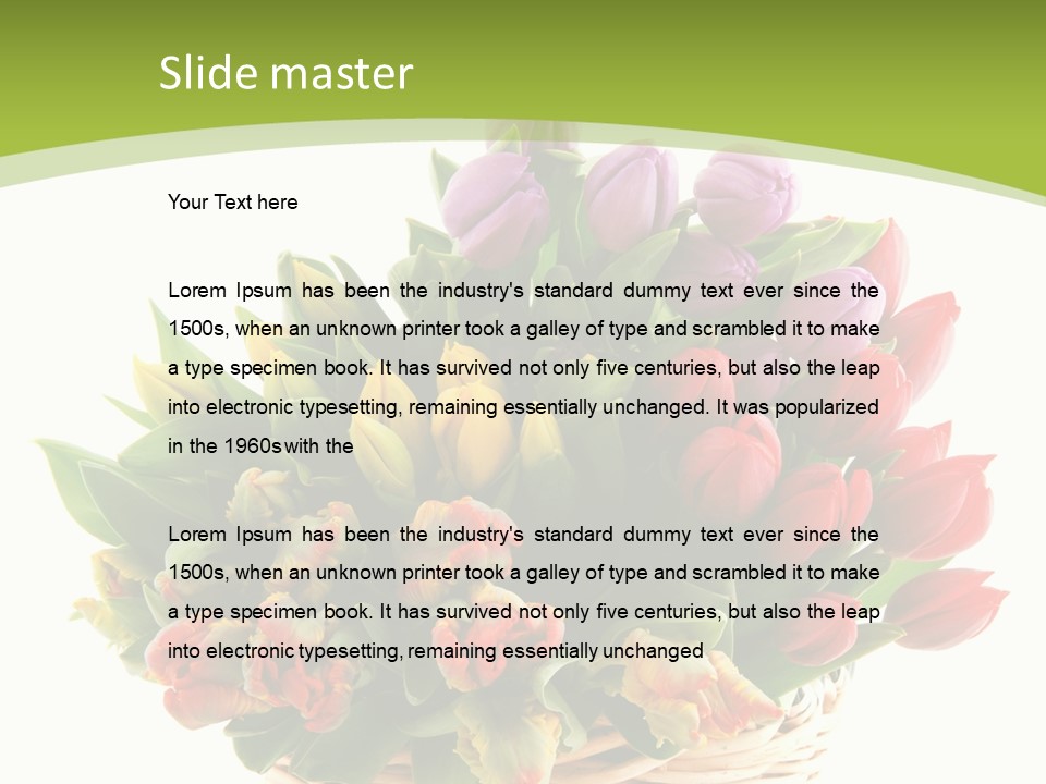 Bunches Yellow Bouquet PowerPoint Template