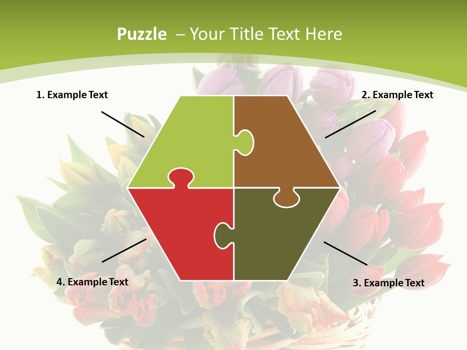 Bunches Yellow Bouquet PowerPoint Template