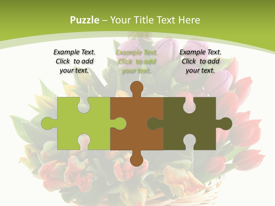 Bunches Yellow Bouquet PowerPoint Template