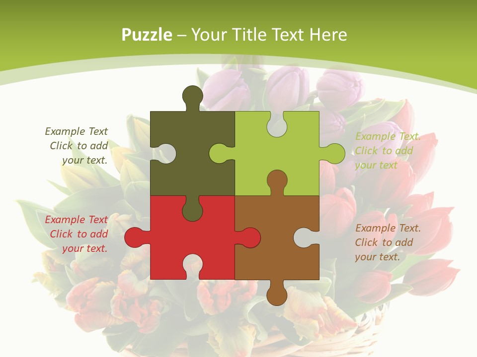 Bunches Yellow Bouquet PowerPoint Template