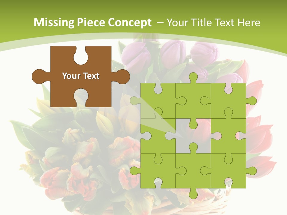 Bunches Yellow Bouquet PowerPoint Template