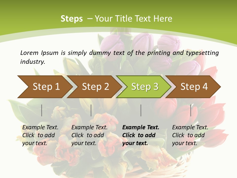 Bunches Yellow Bouquet PowerPoint Template