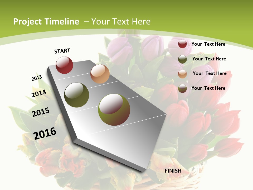 Bunches Yellow Bouquet PowerPoint Template