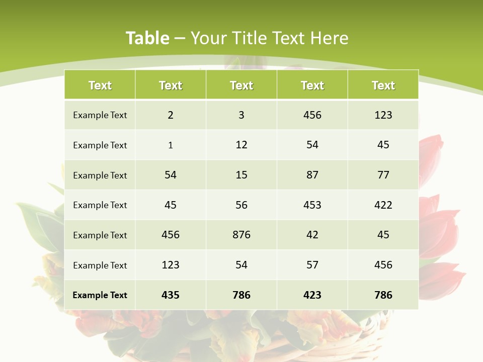 Bunches Yellow Bouquet PowerPoint Template