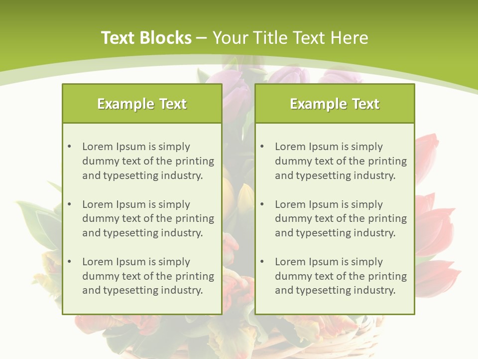 Bunches Yellow Bouquet PowerPoint Template