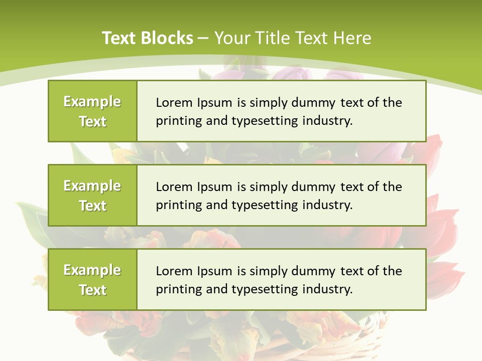 Bunches Yellow Bouquet PowerPoint Template