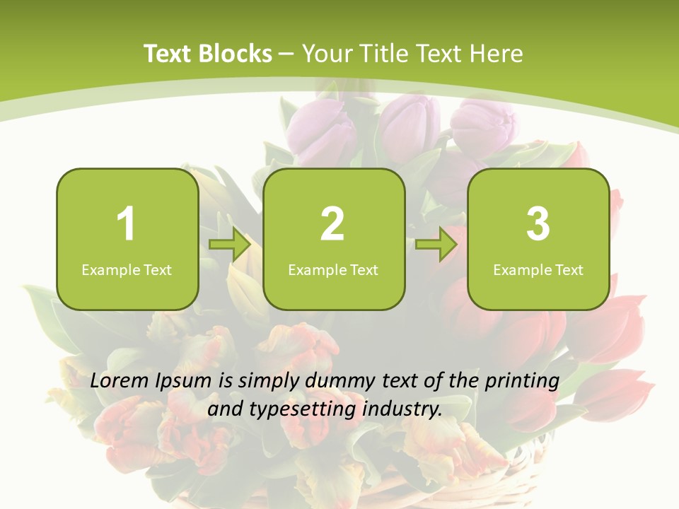 Bunches Yellow Bouquet PowerPoint Template