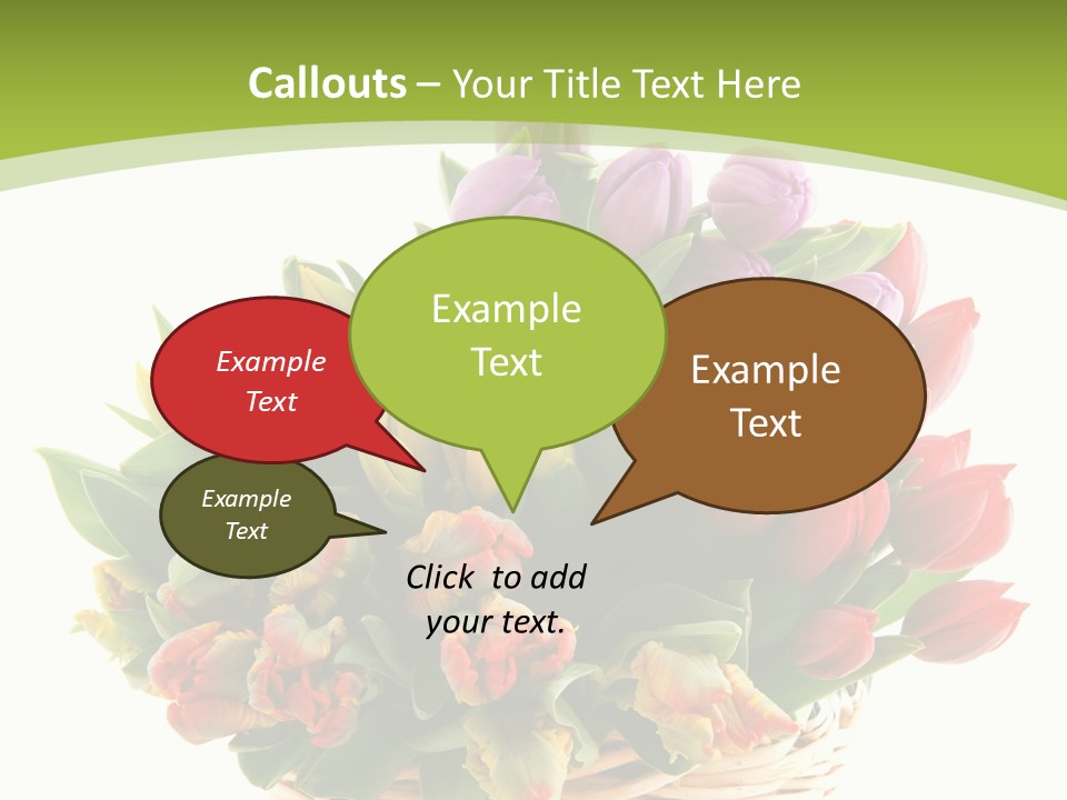 Bunches Yellow Bouquet PowerPoint Template