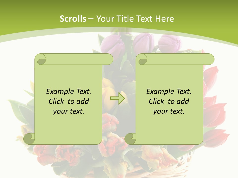 Bunches Yellow Bouquet PowerPoint Template