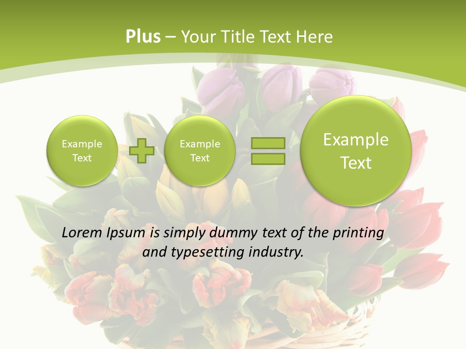 Bunches Yellow Bouquet PowerPoint Template