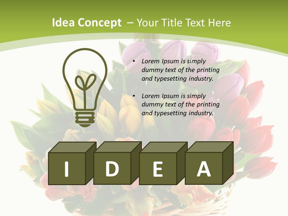 Bunches Yellow Bouquet PowerPoint Template