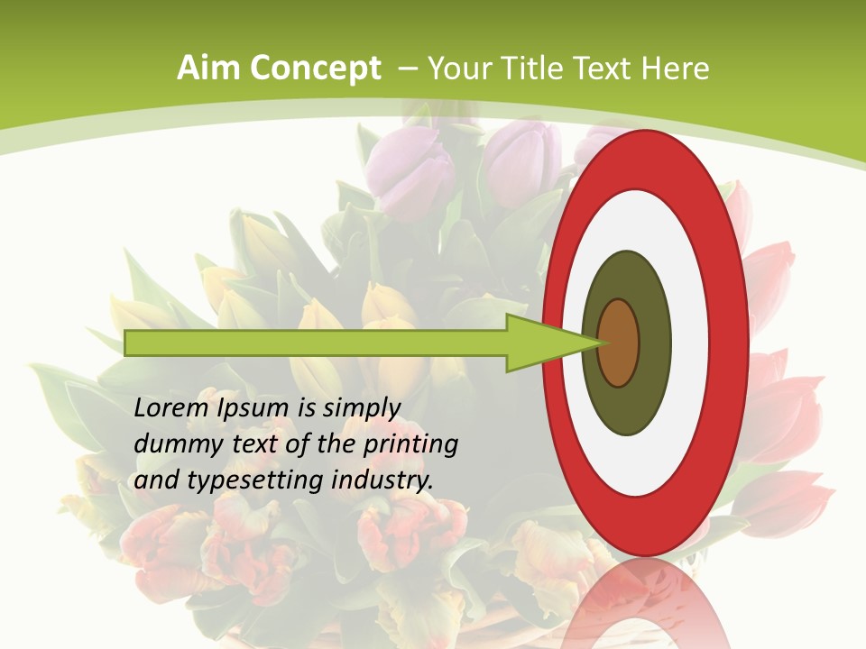 Bunches Yellow Bouquet PowerPoint Template