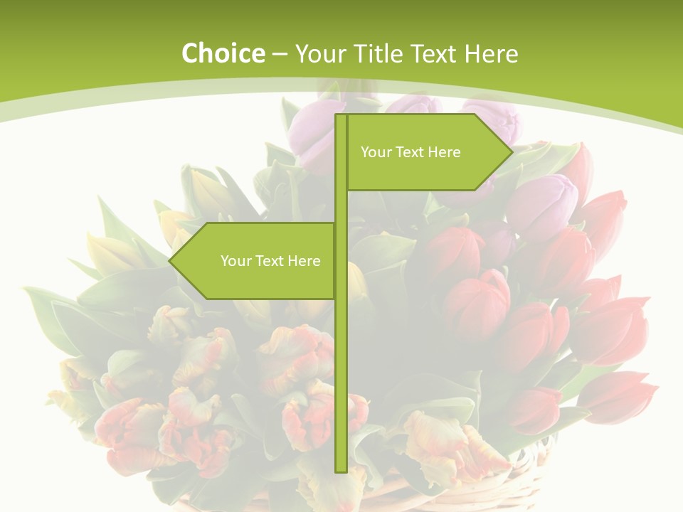 Bunches Yellow Bouquet PowerPoint Template