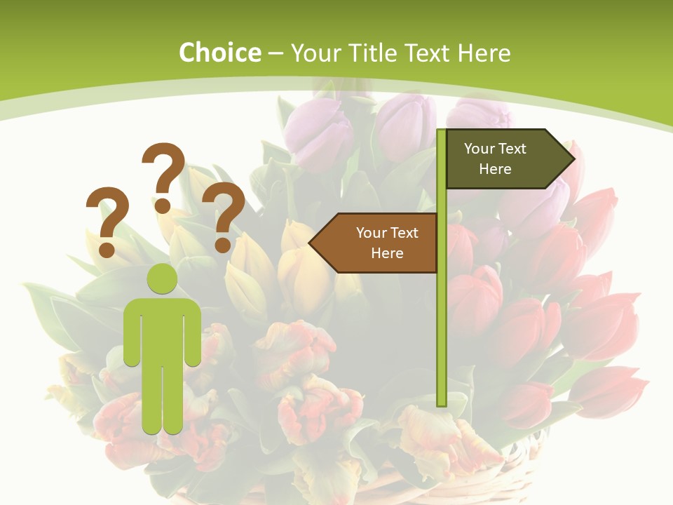 Bunches Yellow Bouquet PowerPoint Template