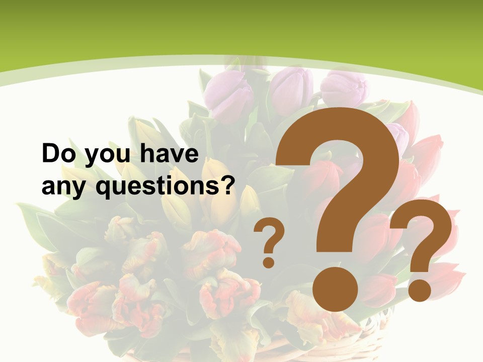 Bunches Yellow Bouquet PowerPoint Template