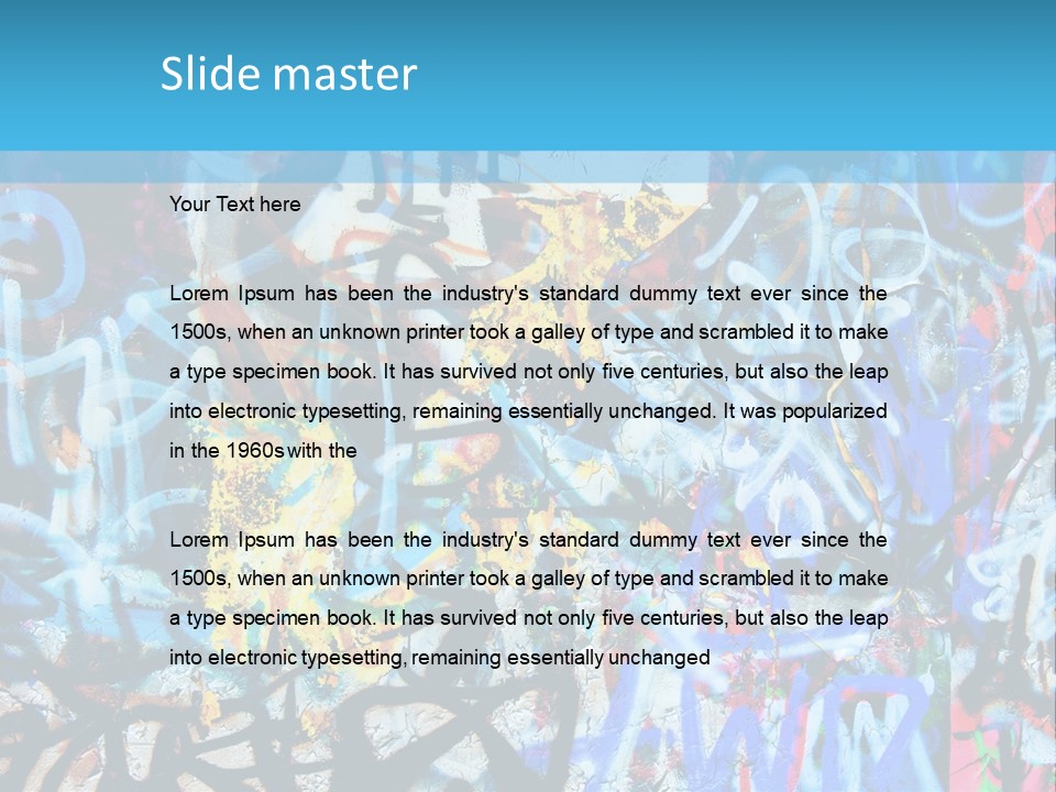 Wall Dark Vandalism PowerPoint Template