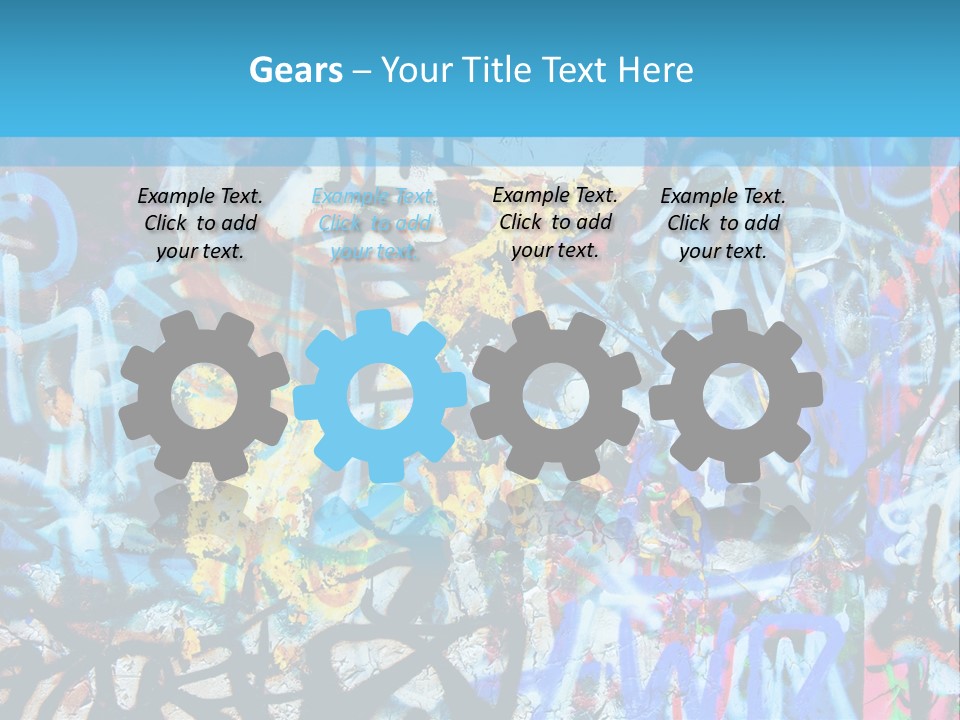 Wall Dark Vandalism PowerPoint Template