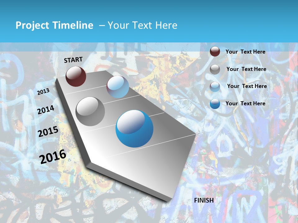 Wall Dark Vandalism PowerPoint Template