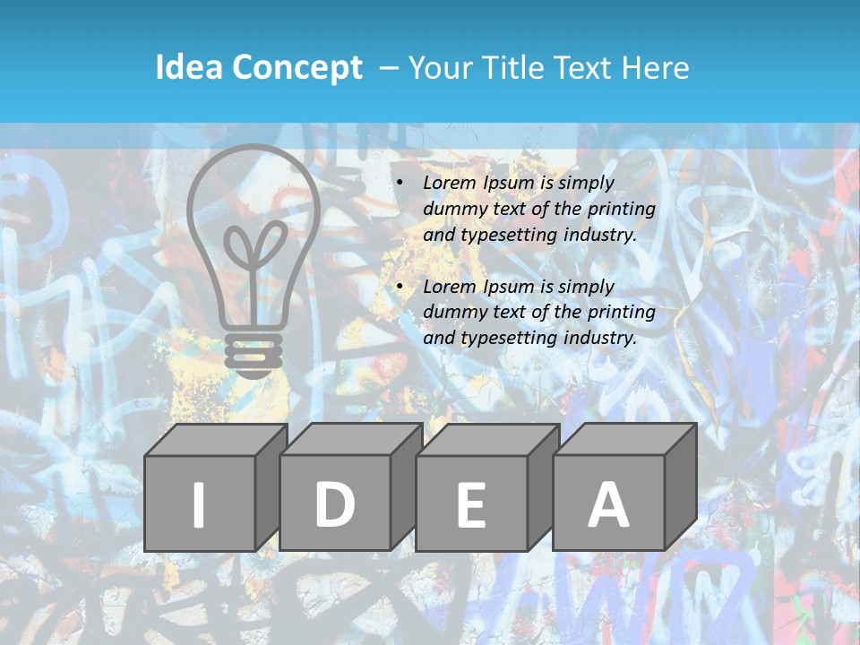 Wall Dark Vandalism PowerPoint Template