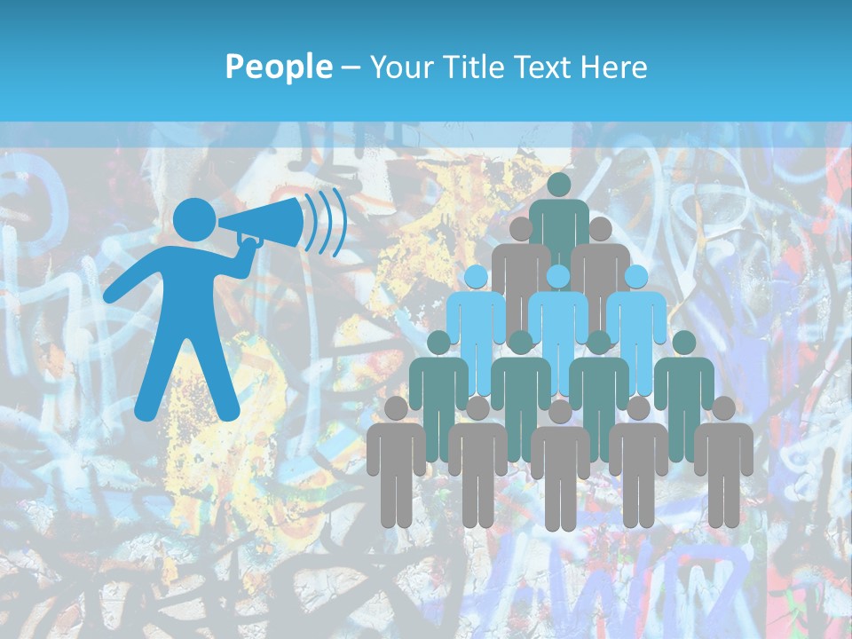 Wall Dark Vandalism PowerPoint Template