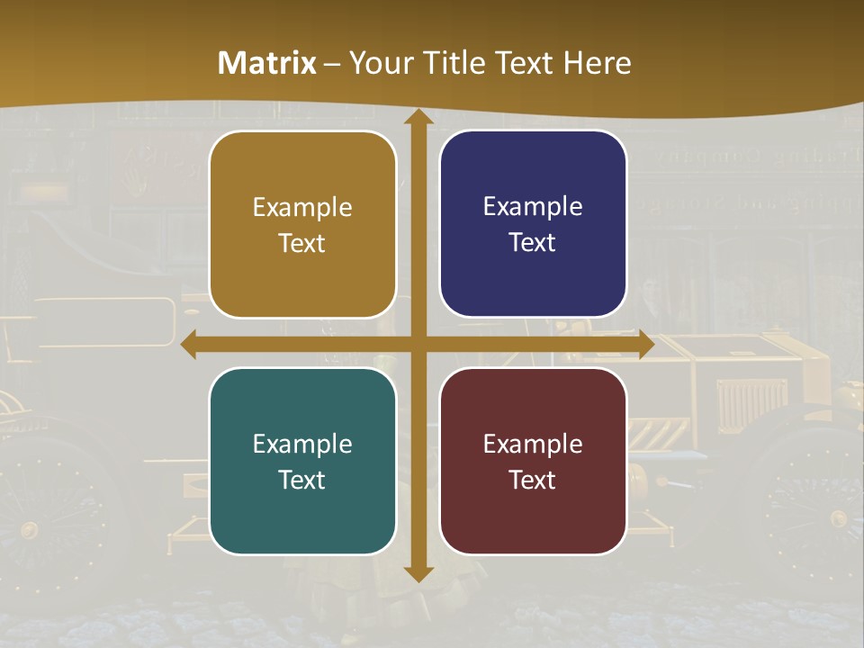 Lamp Road Clock PowerPoint Template