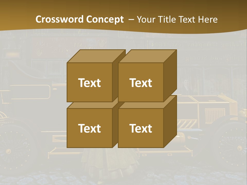 Lamp Road Clock PowerPoint Template