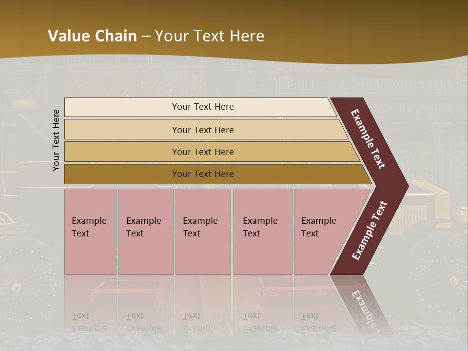 Lamp Road Clock PowerPoint Template