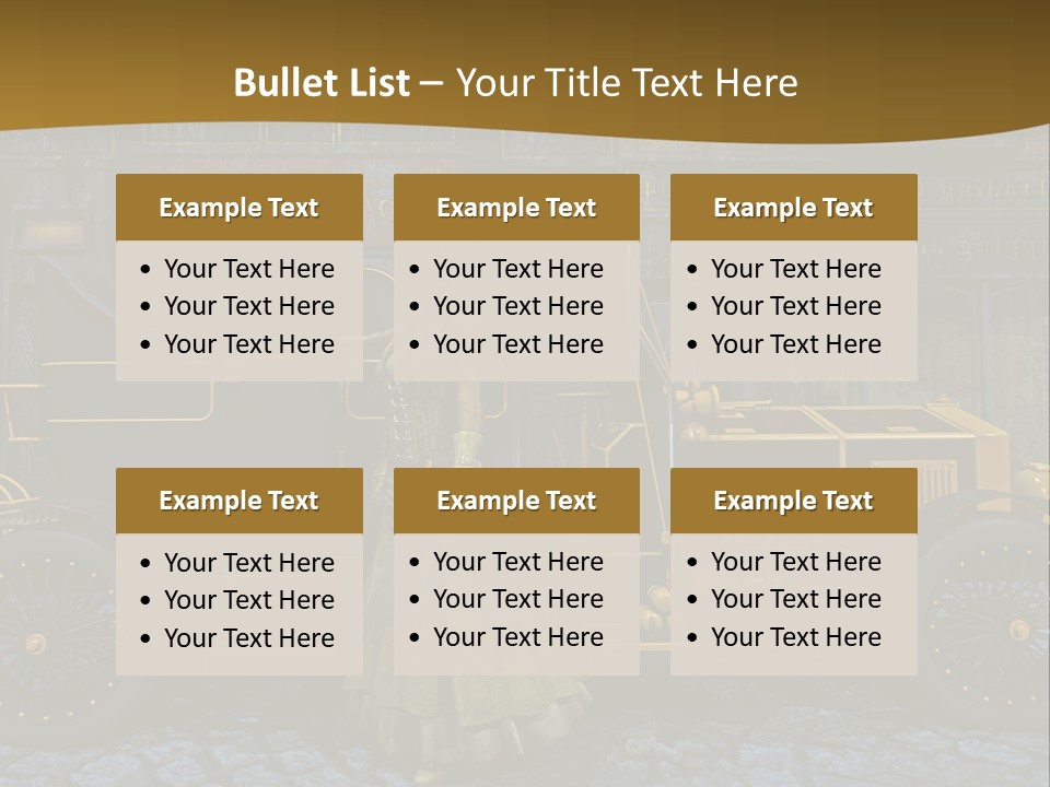 Lamp Road Clock PowerPoint Template