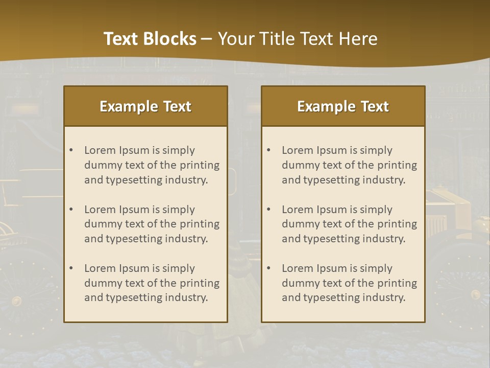 Lamp Road Clock PowerPoint Template