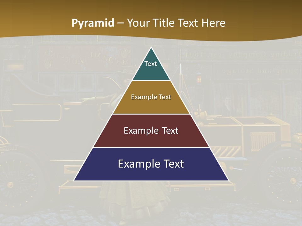 Lamp Road Clock PowerPoint Template