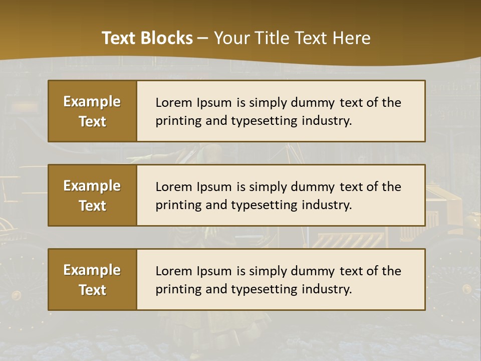 Lamp Road Clock PowerPoint Template