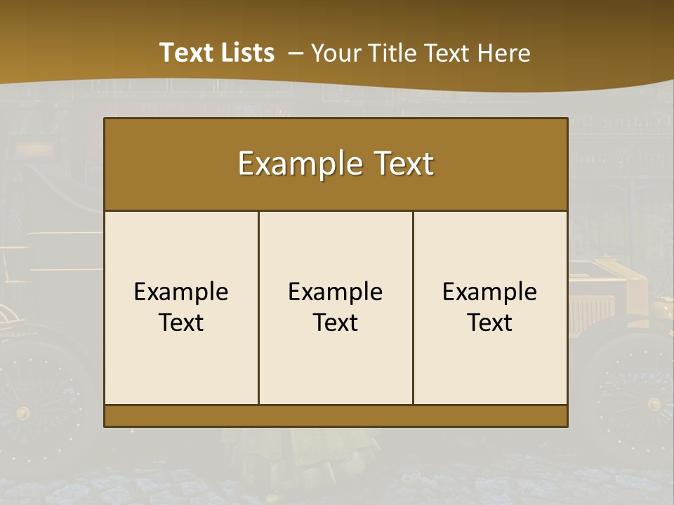 Lamp Road Clock PowerPoint Template