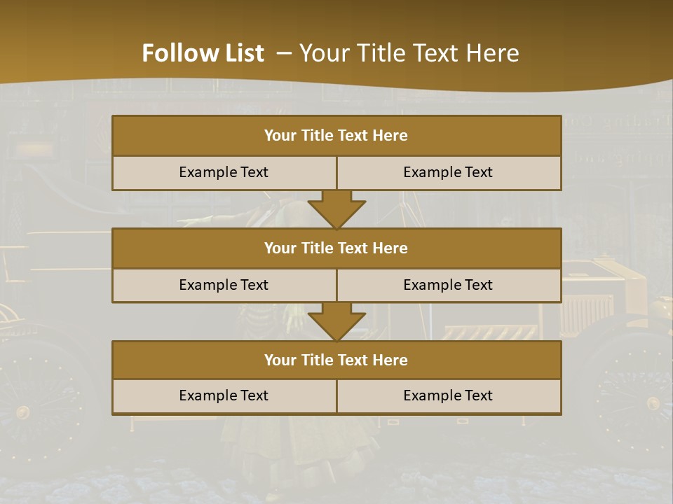 Lamp Road Clock PowerPoint Template