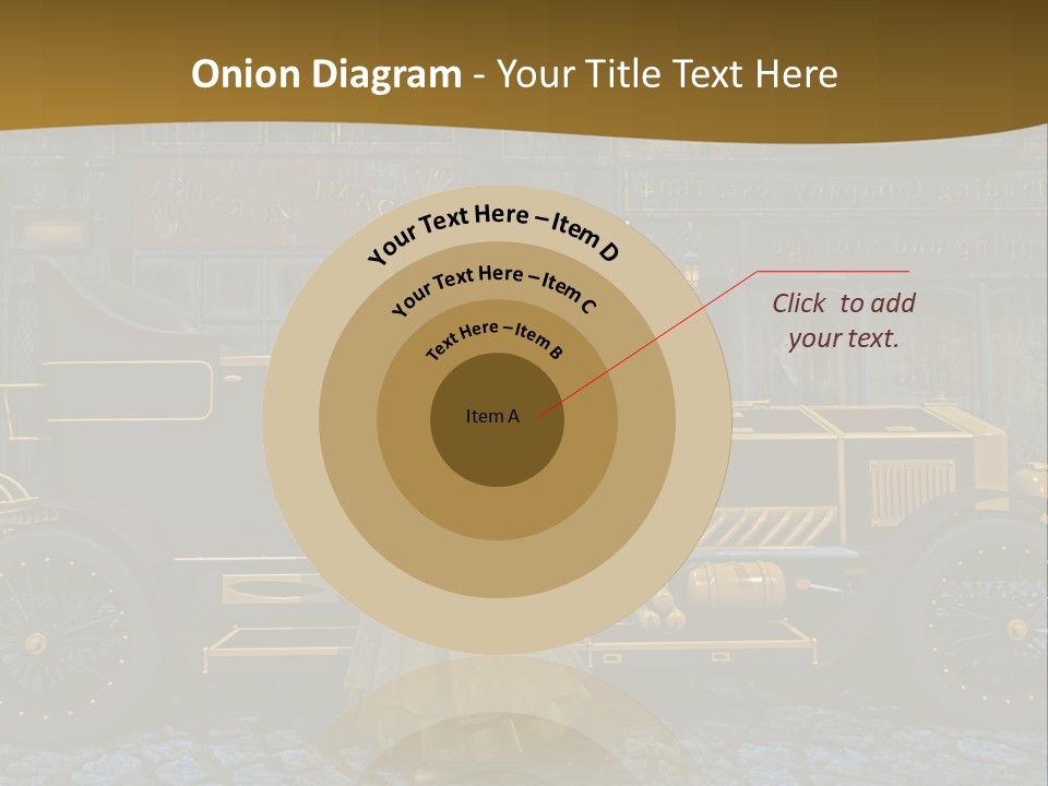 Lamp Road Clock PowerPoint Template