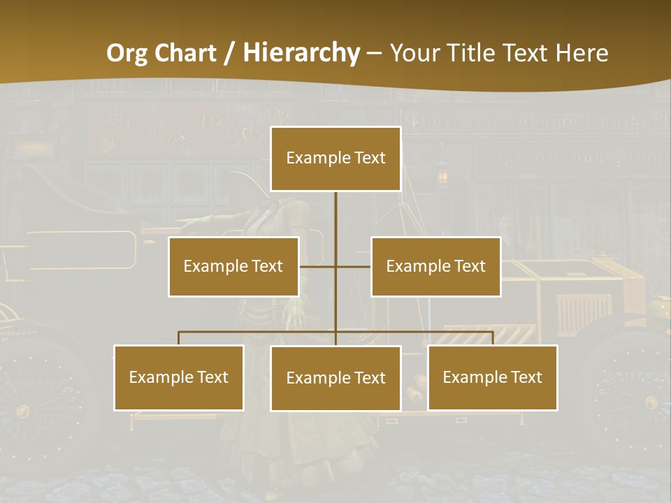 Lamp Road Clock PowerPoint Template