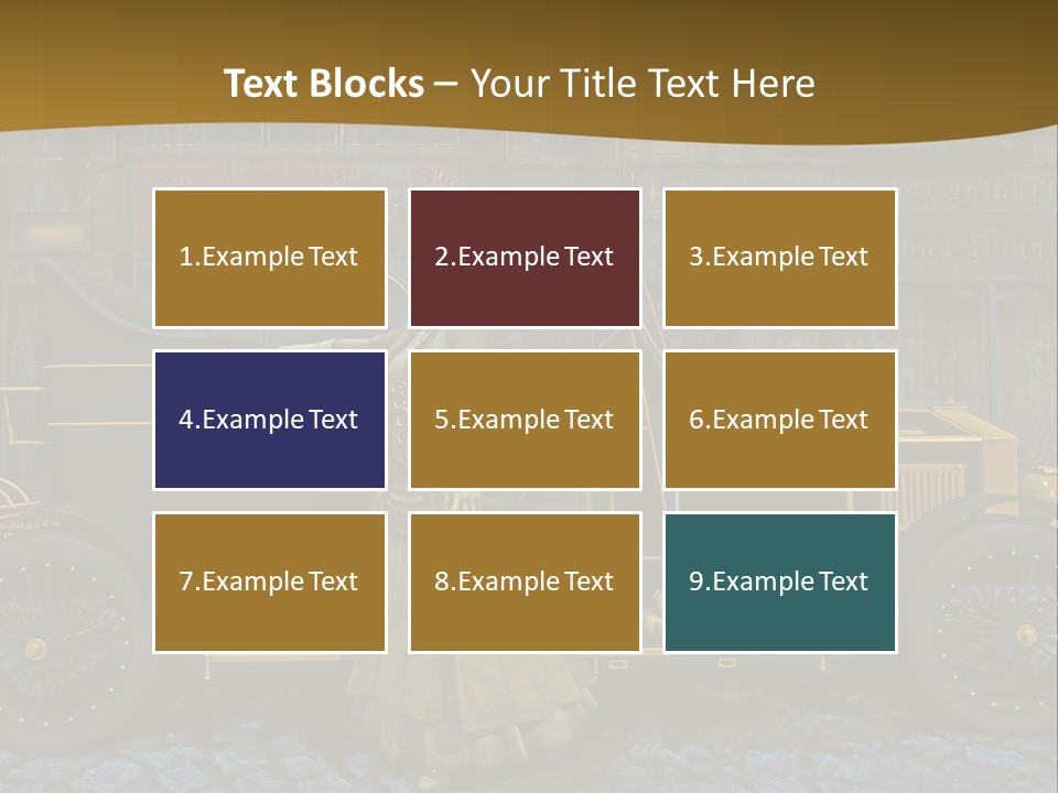 Lamp Road Clock PowerPoint Template