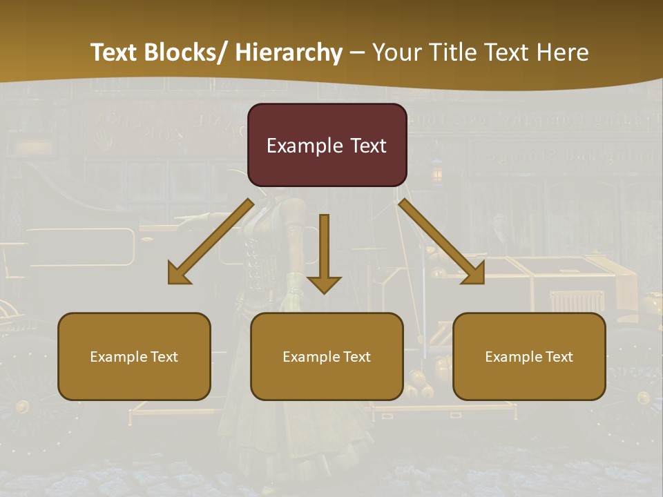 Lamp Road Clock PowerPoint Template