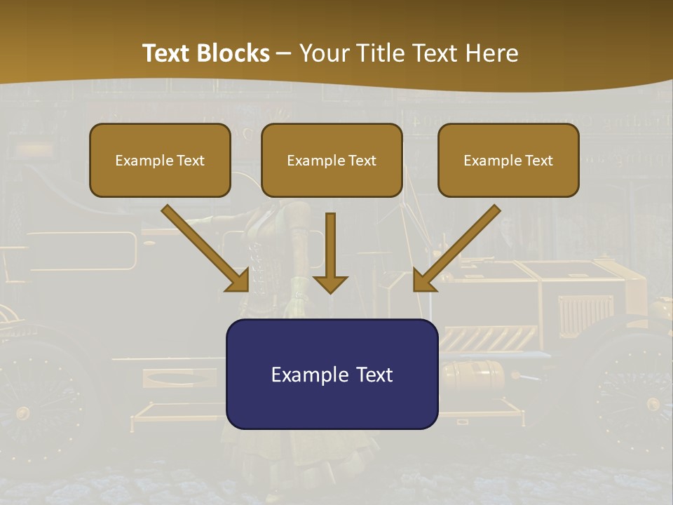 Lamp Road Clock PowerPoint Template