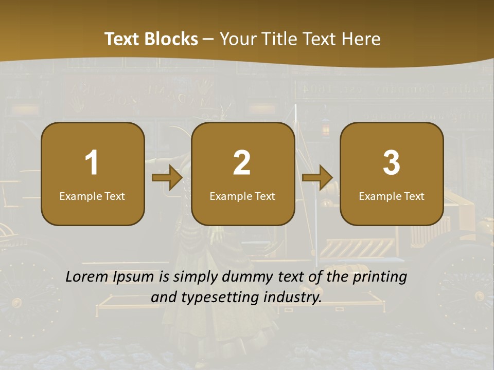 Lamp Road Clock PowerPoint Template