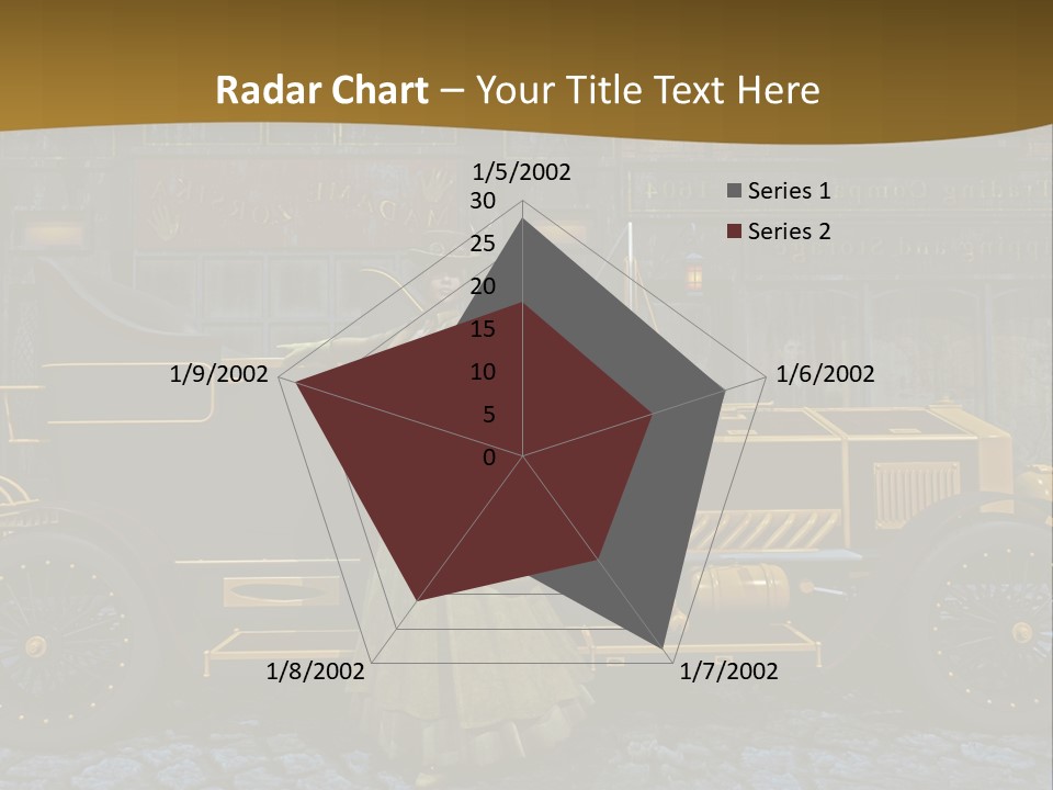 Lamp Road Clock PowerPoint Template
