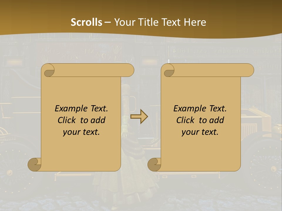 Lamp Road Clock PowerPoint Template