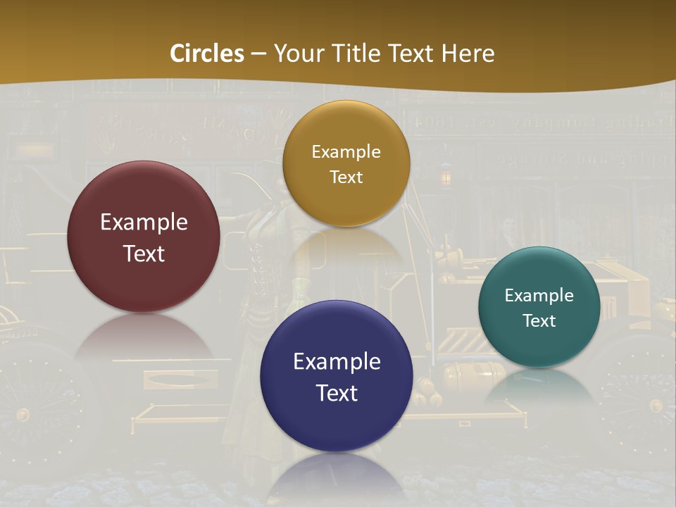 Lamp Road Clock PowerPoint Template