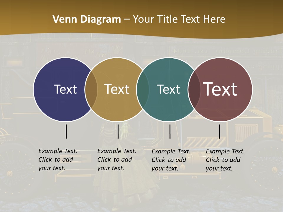 Lamp Road Clock PowerPoint Template