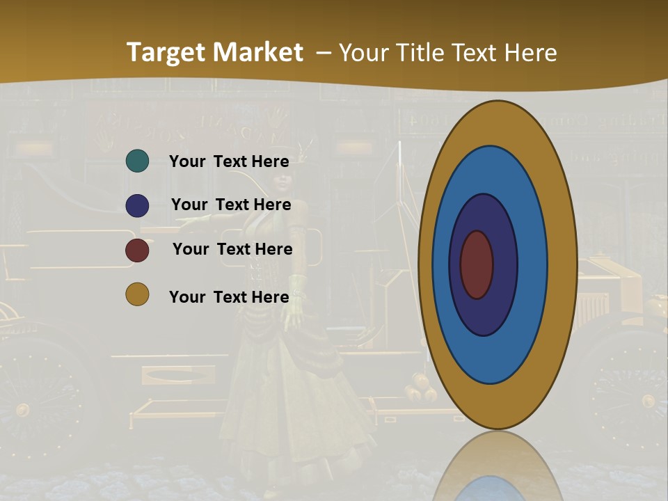 Lamp Road Clock PowerPoint Template