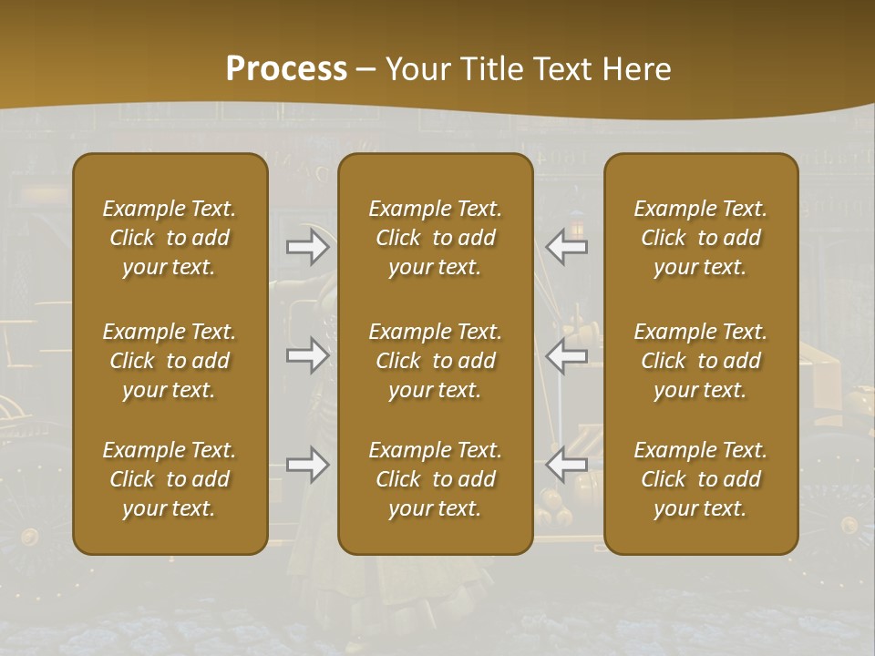 Lamp Road Clock PowerPoint Template