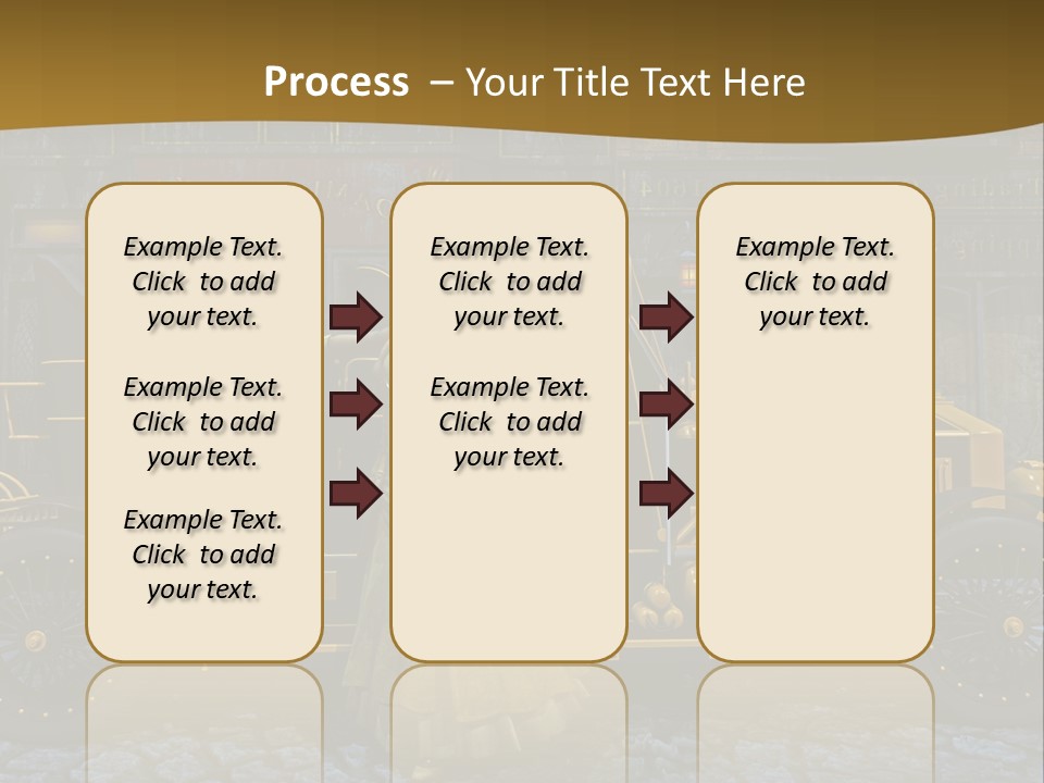 Lamp Road Clock PowerPoint Template