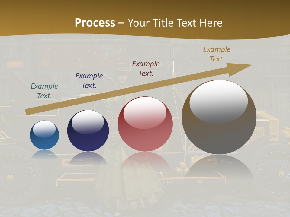 Lamp Road Clock PowerPoint Template