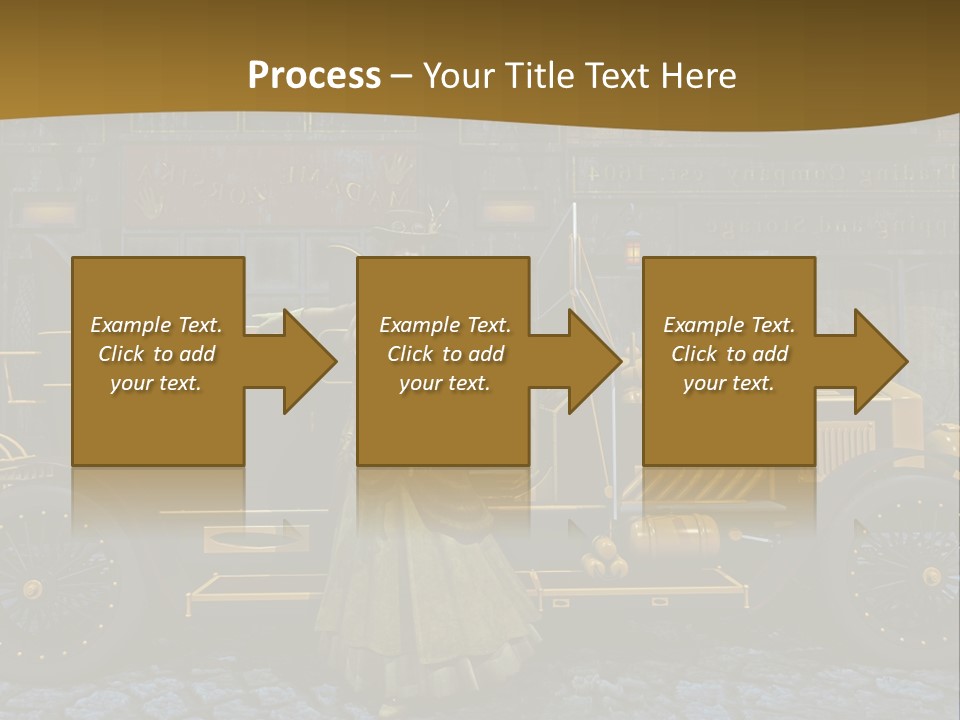 Lamp Road Clock PowerPoint Template